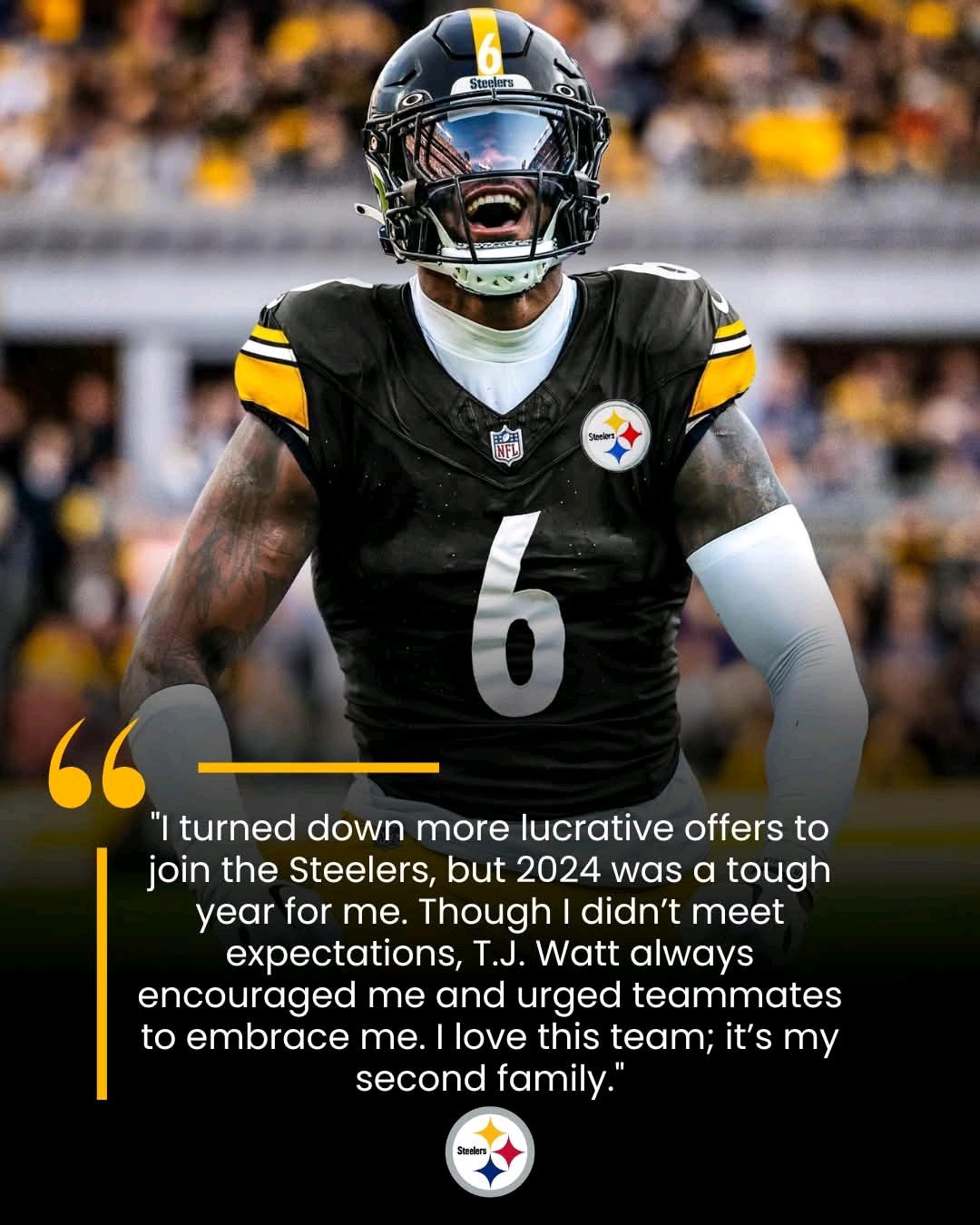 Steelers’ $41M Star Overjoyed in Pittsburgh, Eyes Super Bowl LX with Team