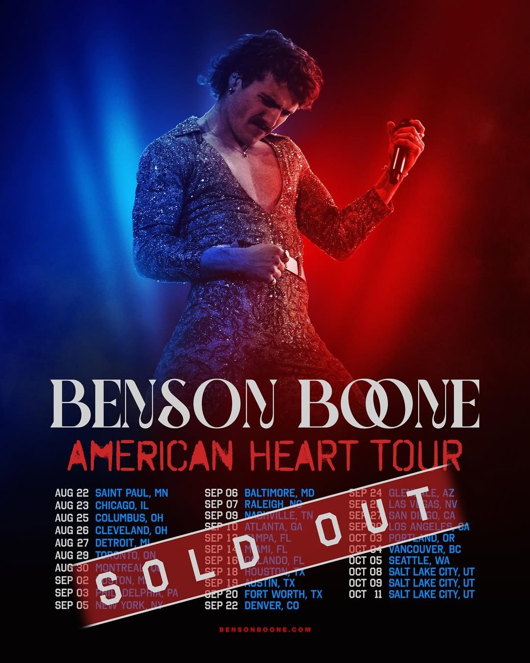 Benson Boone Sells Out American Tour Dates in Nine Seconds